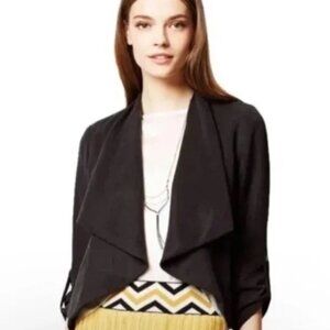 Anthropologie Cartonnier Black Crop Blazer Jacket | XS